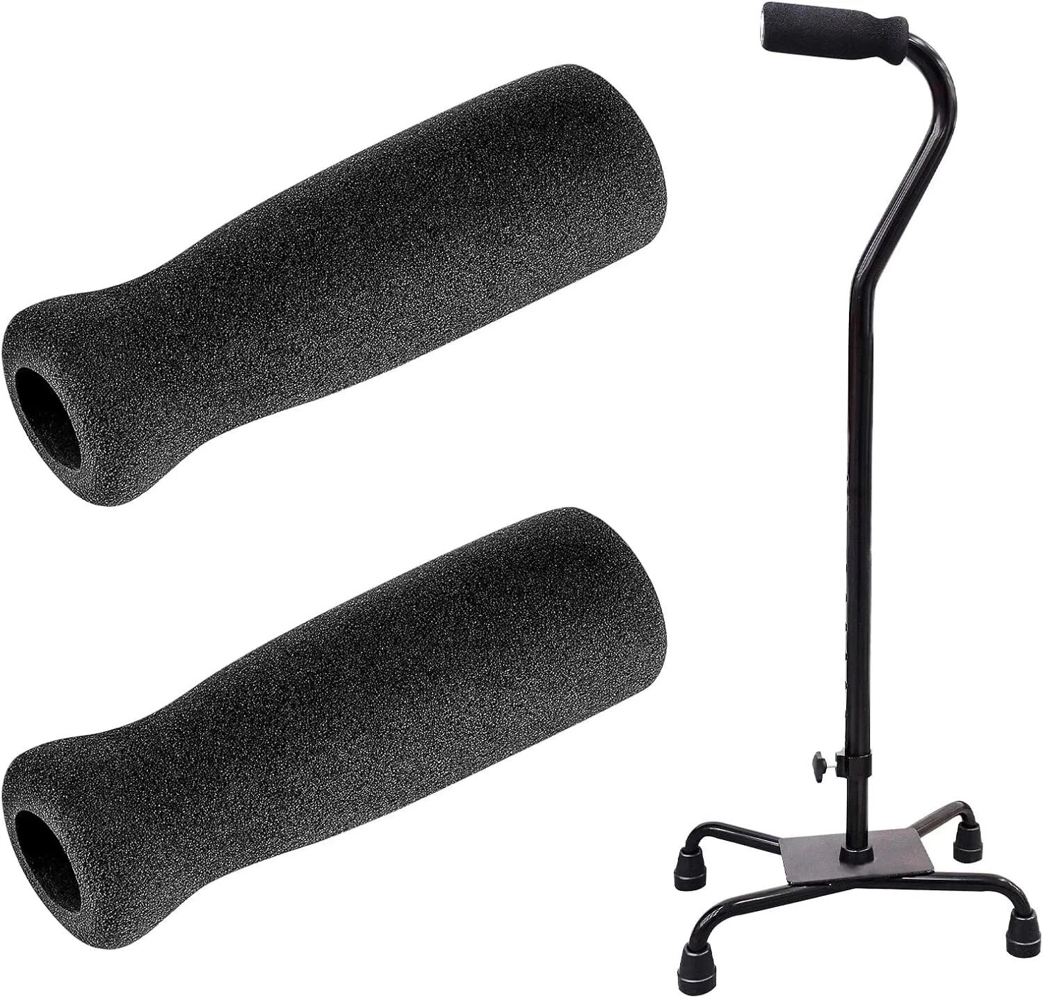 2Pcs Heavy Duty Foam Cane Handle Grip Replacement for Standard Sized Offset Cane