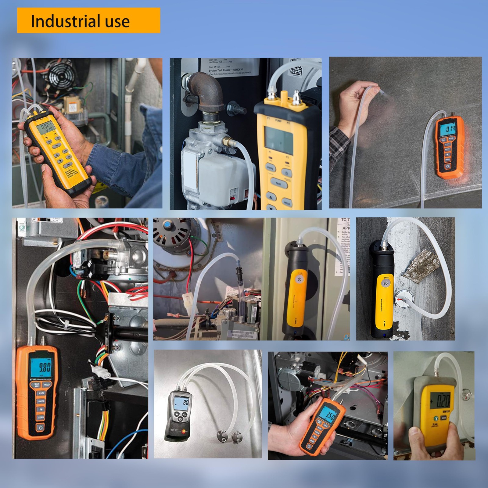 ZIBOO JL3MN2 Manometer Probe Kit, Compatible with Klein Tools ET180 Digital...