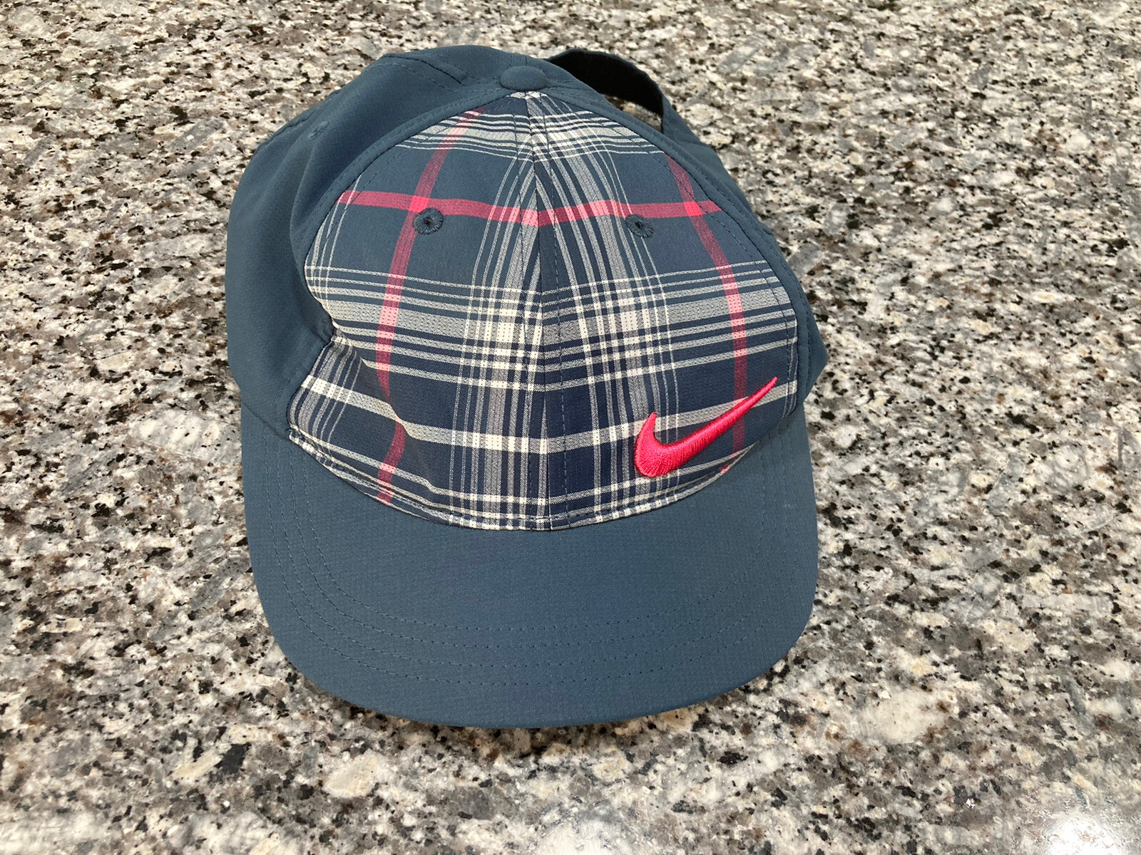 Nike Golf Plaid Snapback Hat Cap One Size Fits All