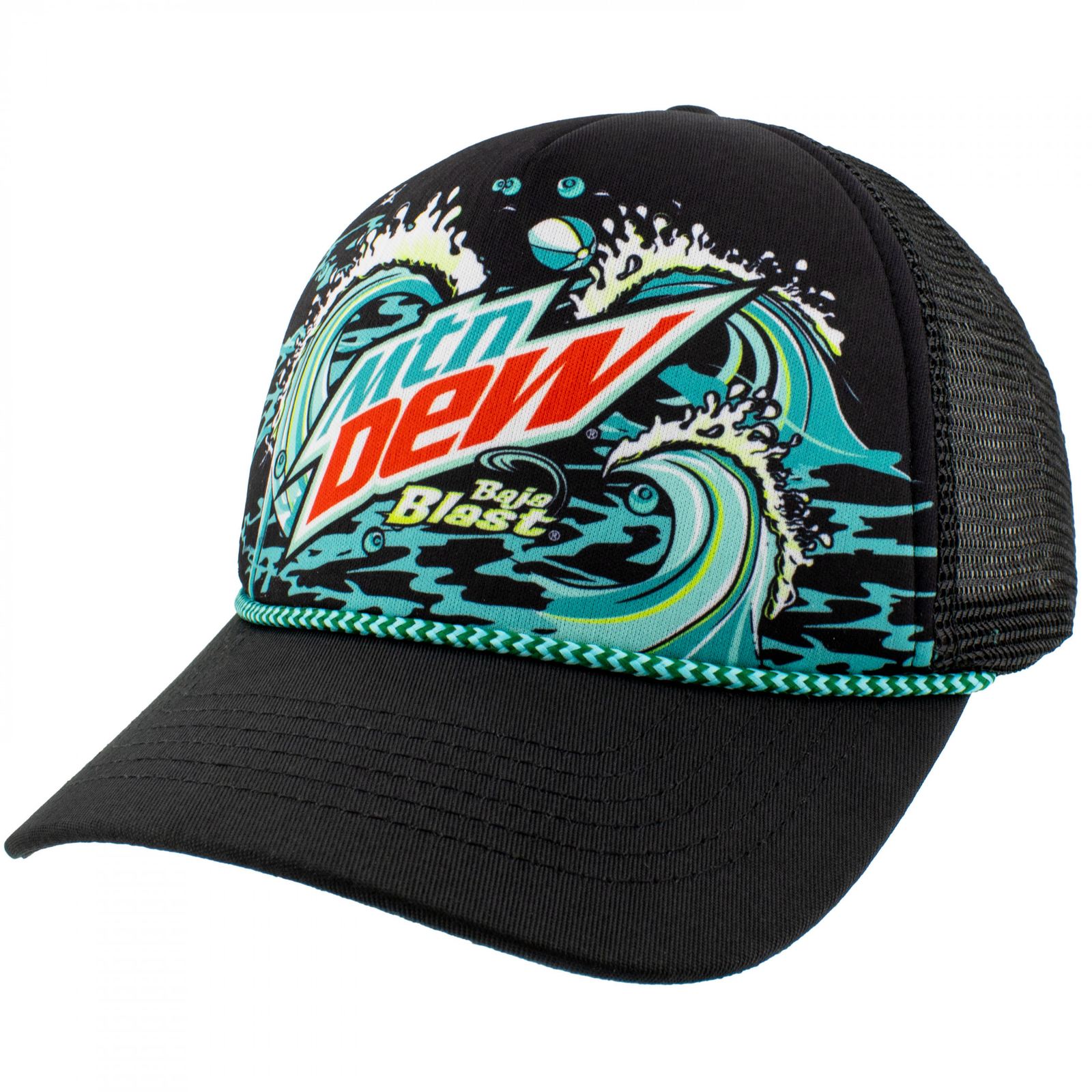 Mountain Dew Baja Blast Big Waves Trucker Hat Multi-Color