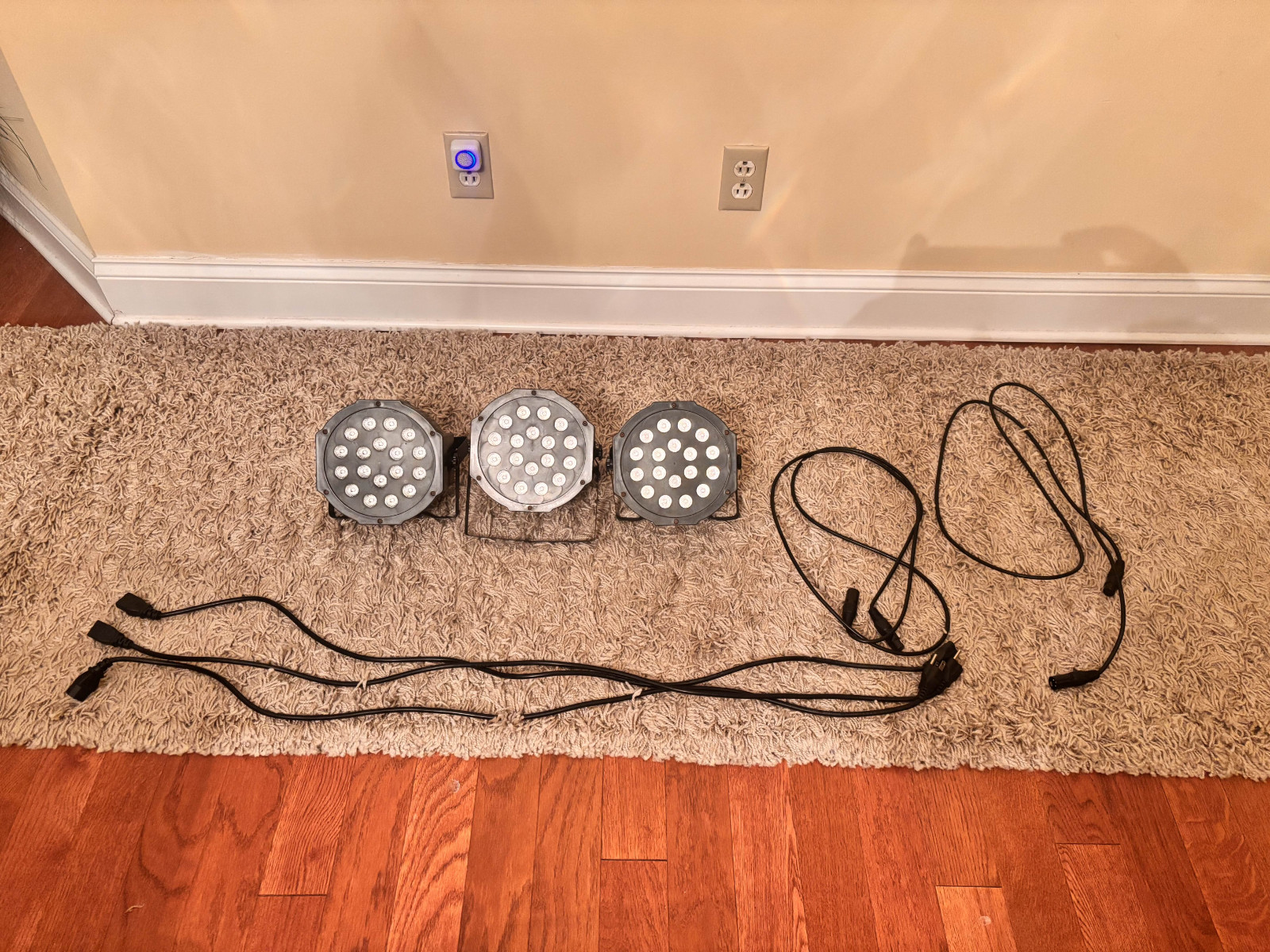Rockville RockPAR 50 RGB DMX Wash Lights — 3 Units + Cords — Tested & Working