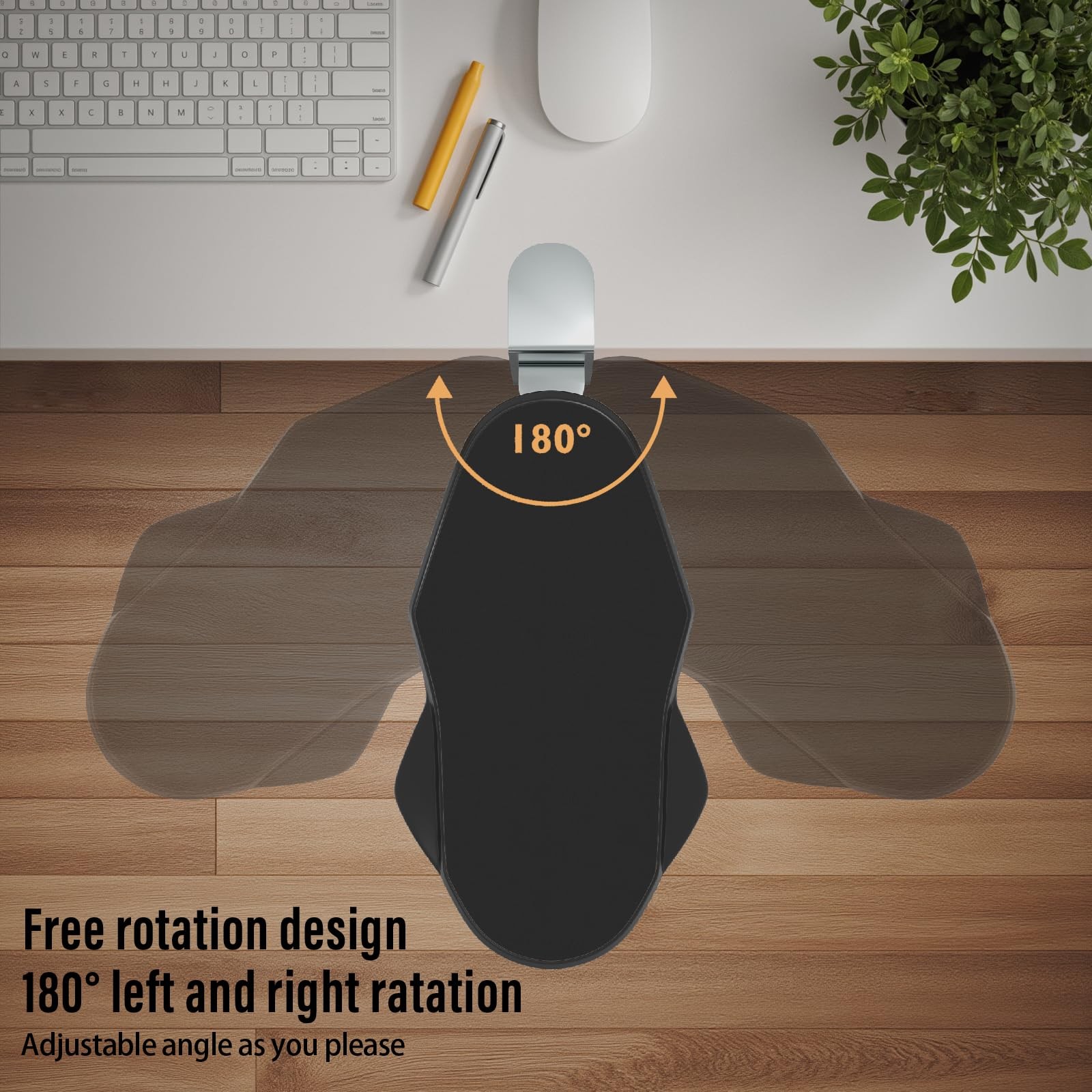 Black Foldable Rotatable Desk Arm Elbow Rest Support Computer Gaming Extender