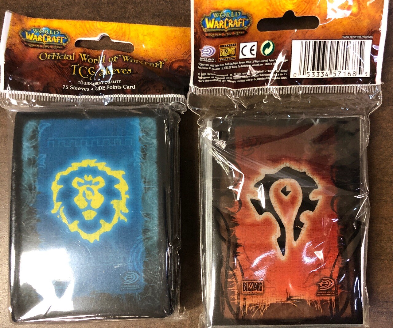 World Of Warcraft Card Game , 10 Packs 5 each. Horde/Alliance For 750 Sleeves.