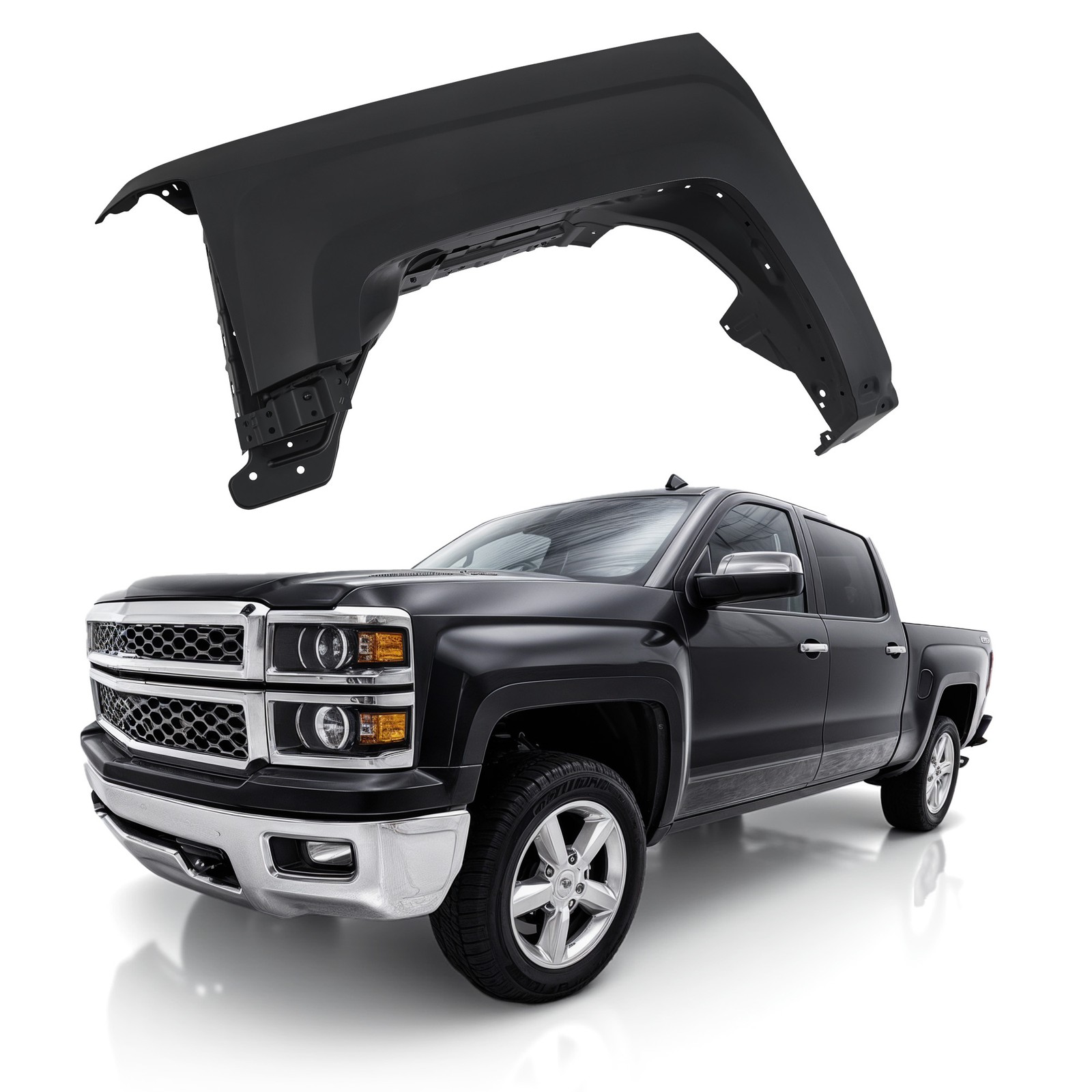 Replacement Fender for Driver Side for 2014-2018 Chevy Silverado 1500 GM1240385