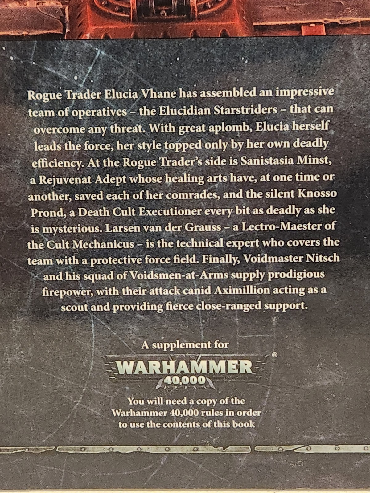 Warhammer 40,000 40k Codex Elucidian Starstriders Games Workshop Book