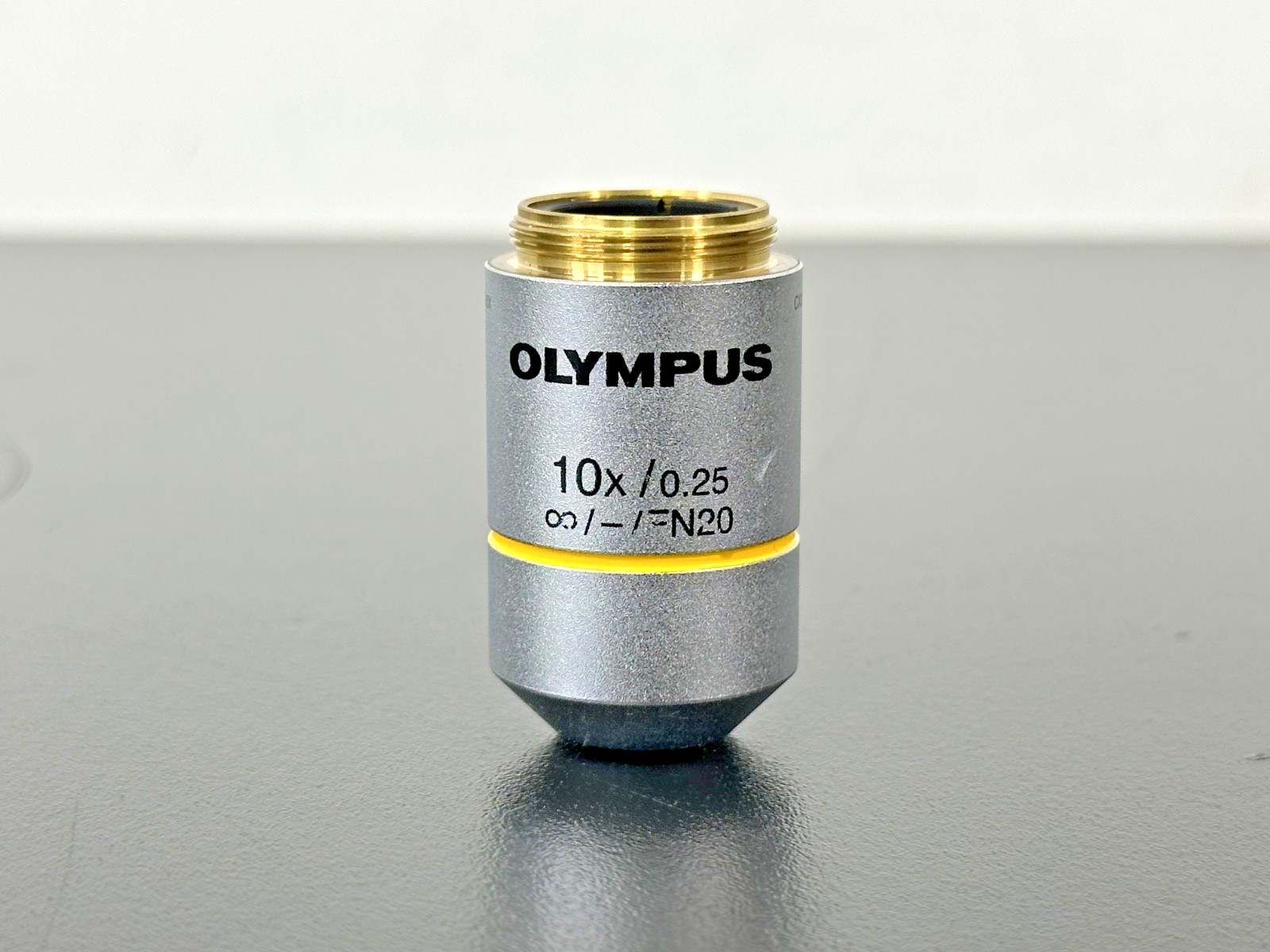 Olympus 10X 0.25 Plan Objective Microscope Lens Infinity FN20