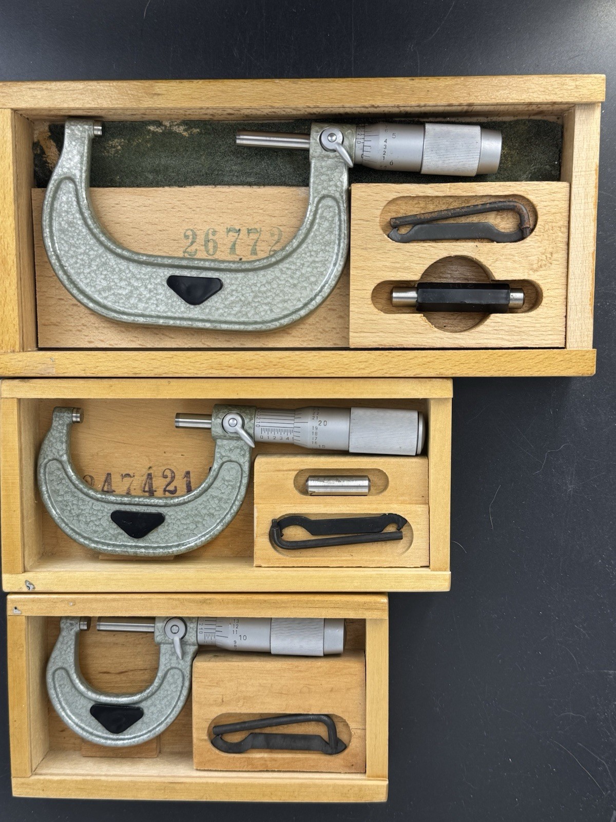 RUTLAND TOOL & SUPPLY OUTSIDE MICROMETER Set Of Three