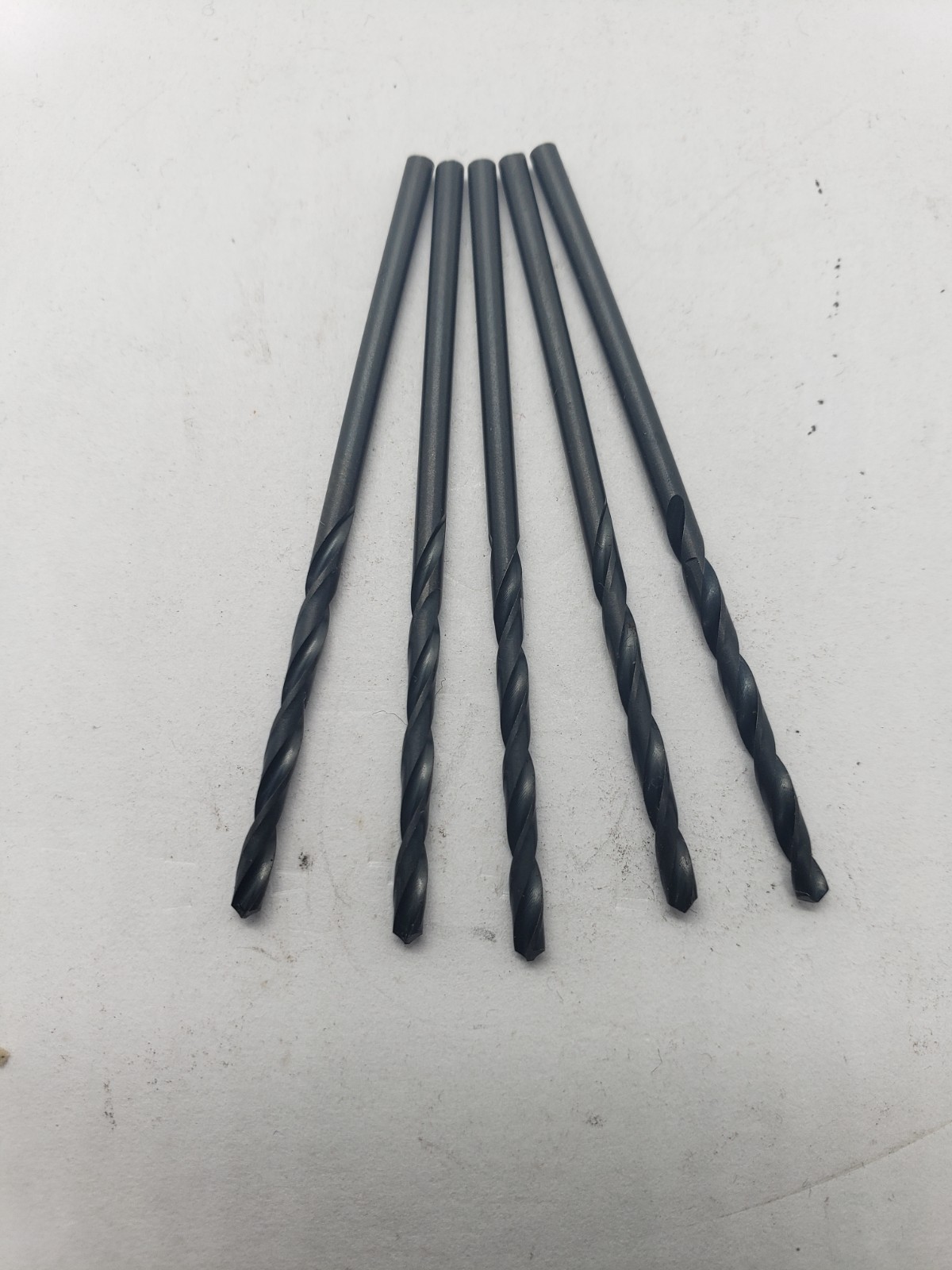 HIGH SPEED STEEL JOBBER DRILL BIT SZ #47(0.0785") 2" LONG BLACK, LOT OF 5 NNB