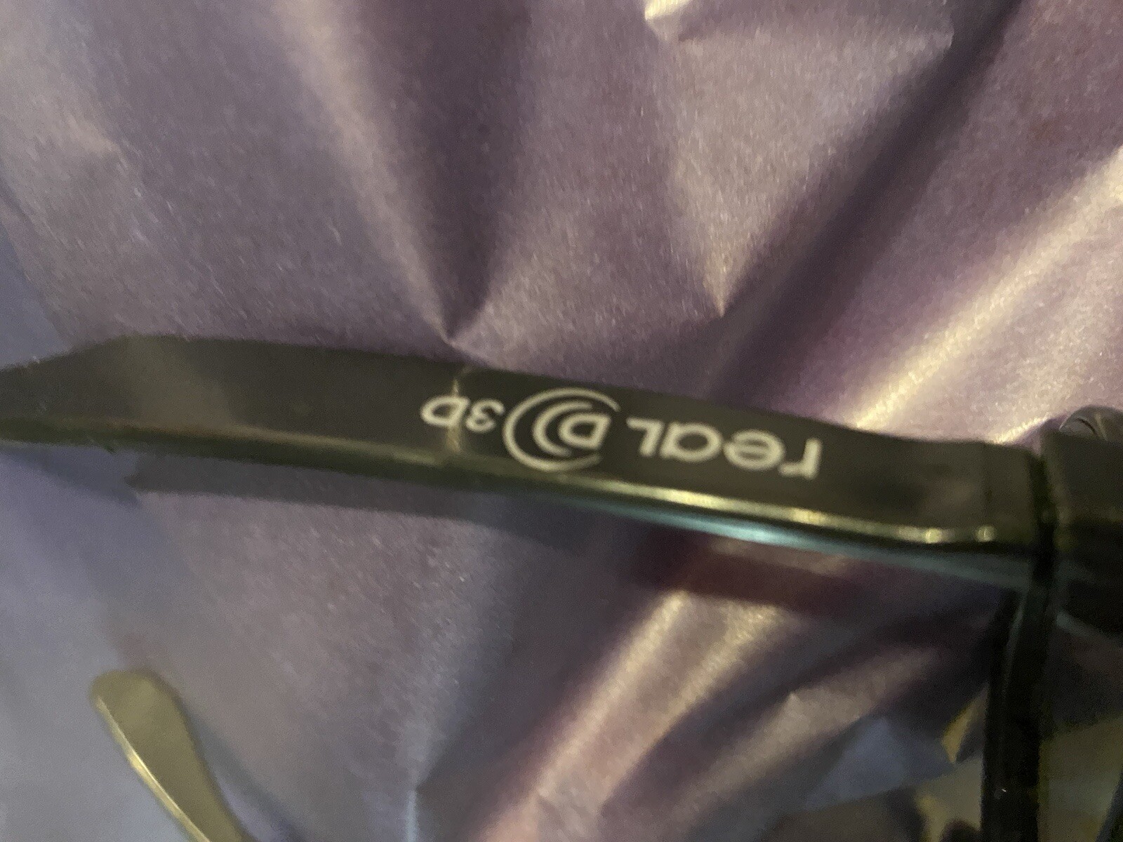 REAL D 3D Glasses black frames new not worn no package