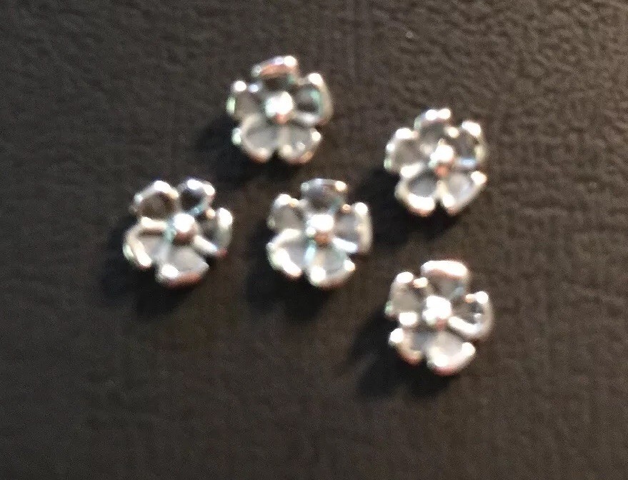 5 Sterling Silver Rosettes 5/32 Inch Diameter 5mm
