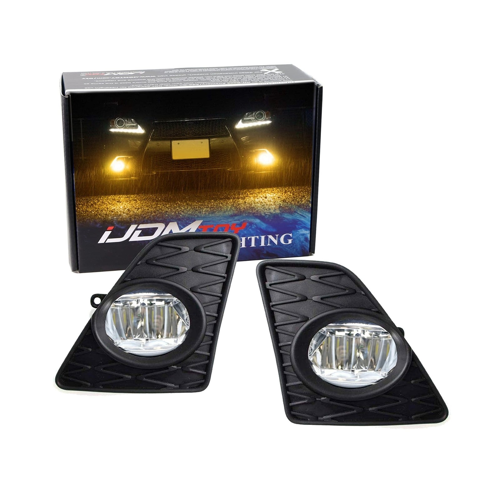 iJDMTOY Yellow/Amber LED Fog Light Kit Compatible with 2013 2014 2015 Lexus G...