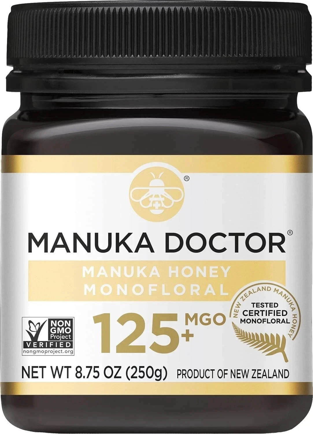 Manuka Doctor - Raw Manuka Honey MGO 125+ Monofloral 100% Pure New Zealand Honey