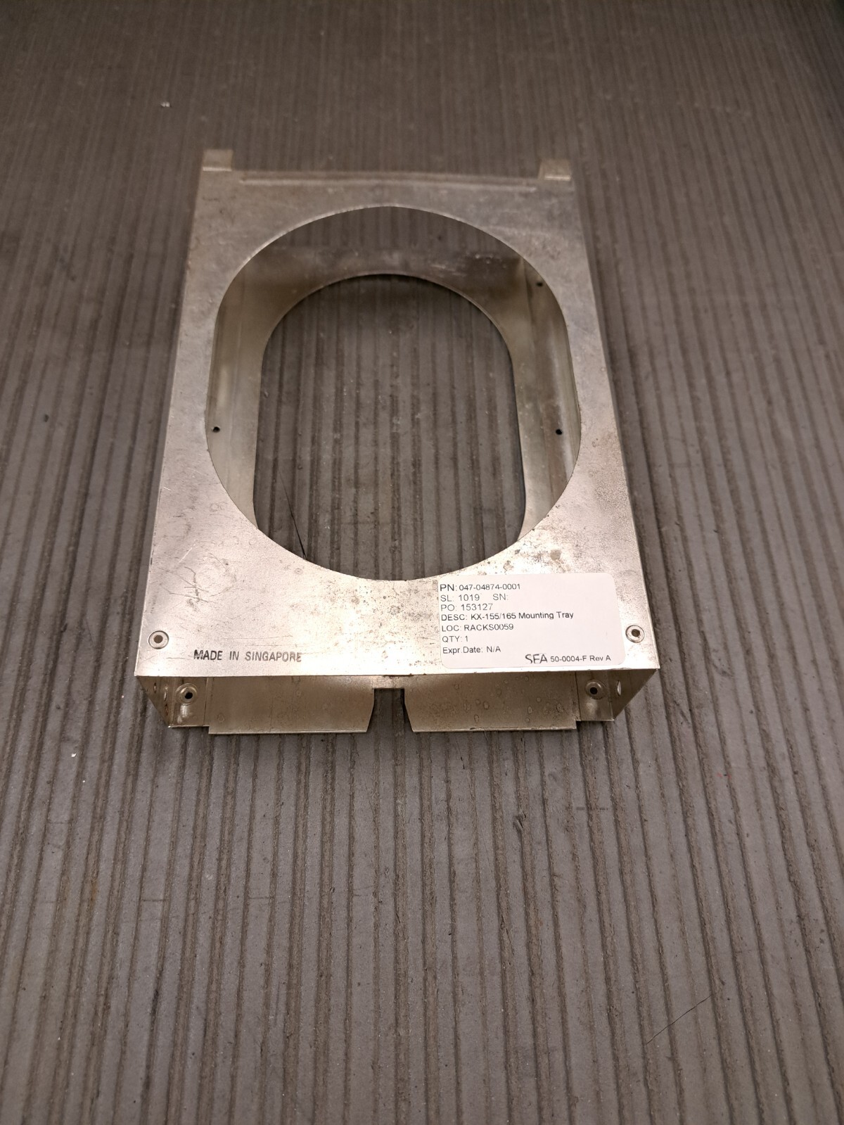 BendixKing KX155/KX165 Mounting Tray. 047-04874-0001