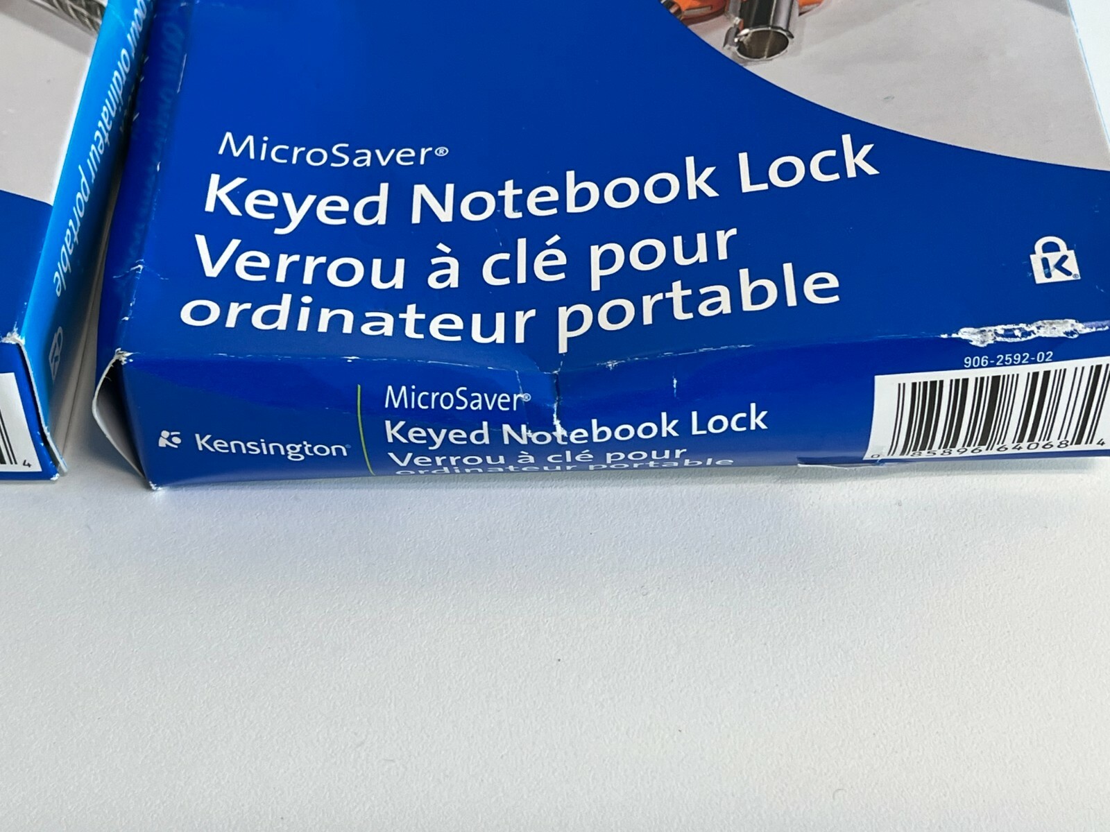 PP12: 2x Kensington MicroSaver Notebook Security Cable W Key Lock #906-2592-02