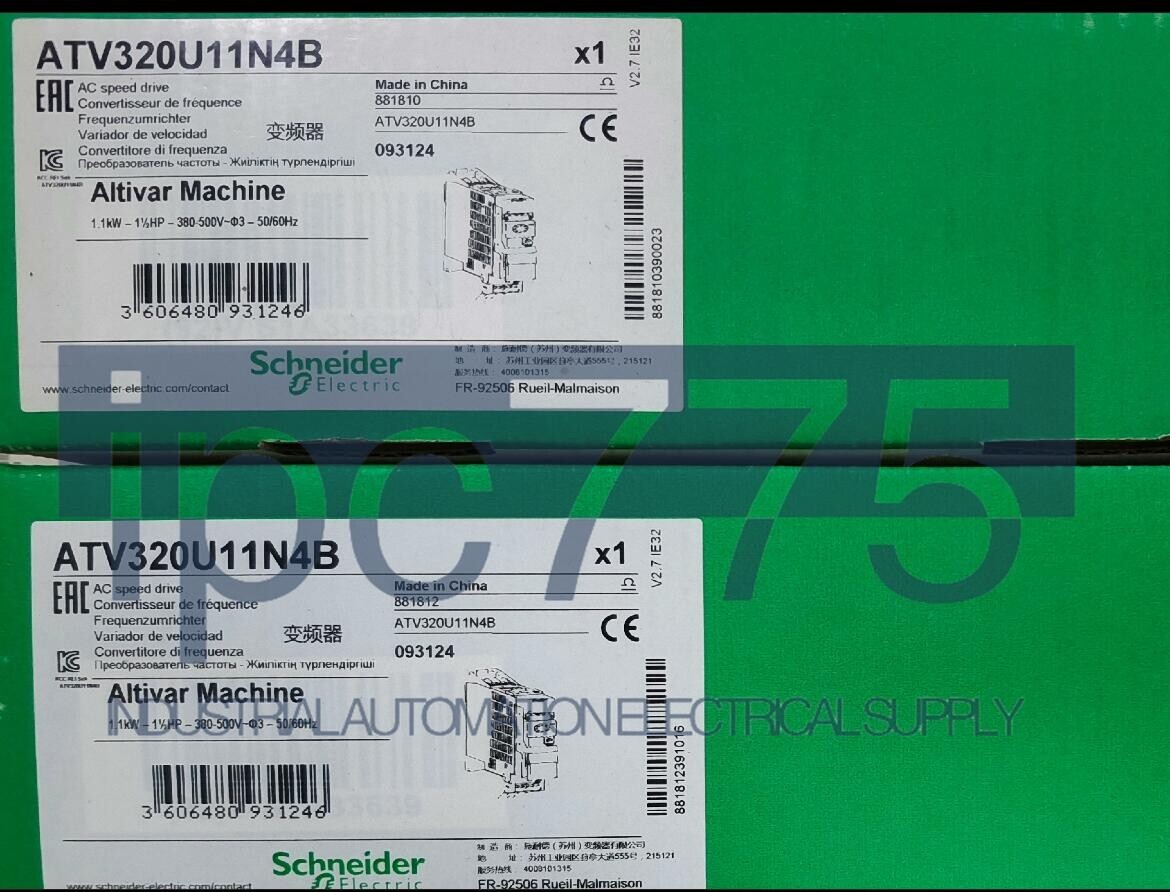 Brand new SCHNEIDER ATV320U11N4B frequency converter with box 1.1kW 380-500 V