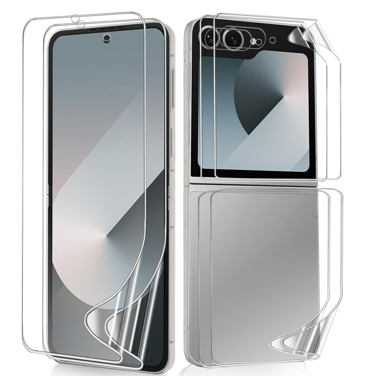 2 Sets Front/Back Screen Protector TPU Hydrogel For Samsung Galaxy Z Flip6/5/4/3