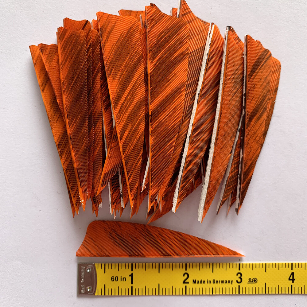 50PCS 3IN Camouflage Orange Shield Turkey Feathers Archery Arrow Feather RW LW