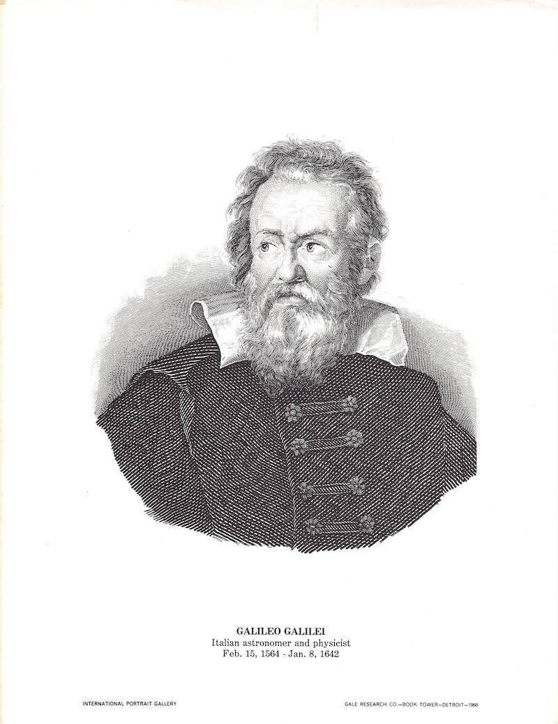 Galileo Galilei Italian Astronomer Scientist Vintage Portrait Gallery Print