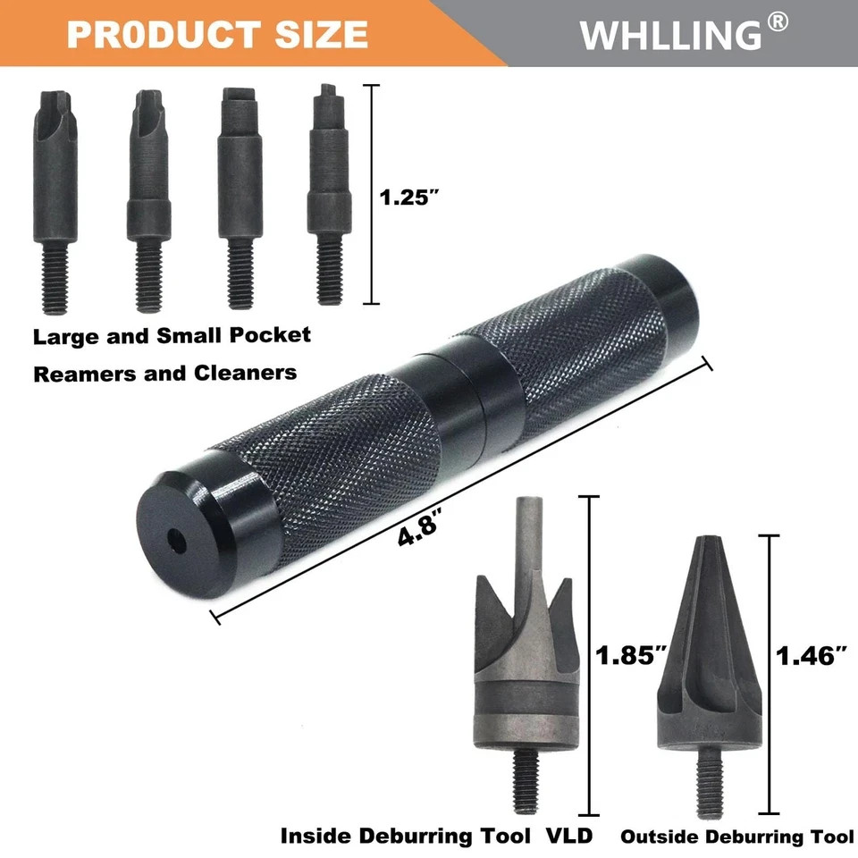 Case Prep Multitool, Chamfer Deburring Hand Tools for Reloading, Black