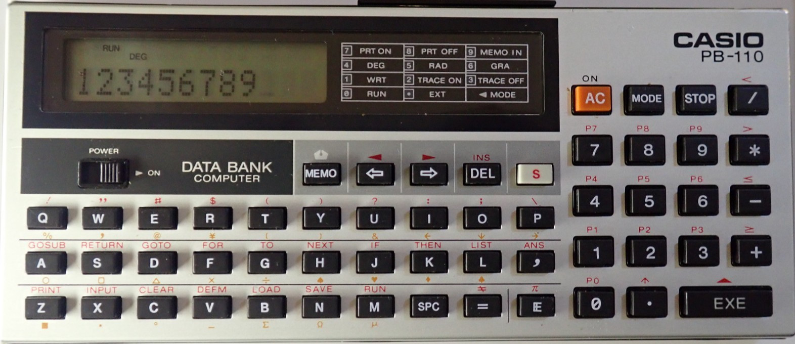 Vintage CASIO PB-110 Pocket Computer BASIC Programmable Calculator Japan