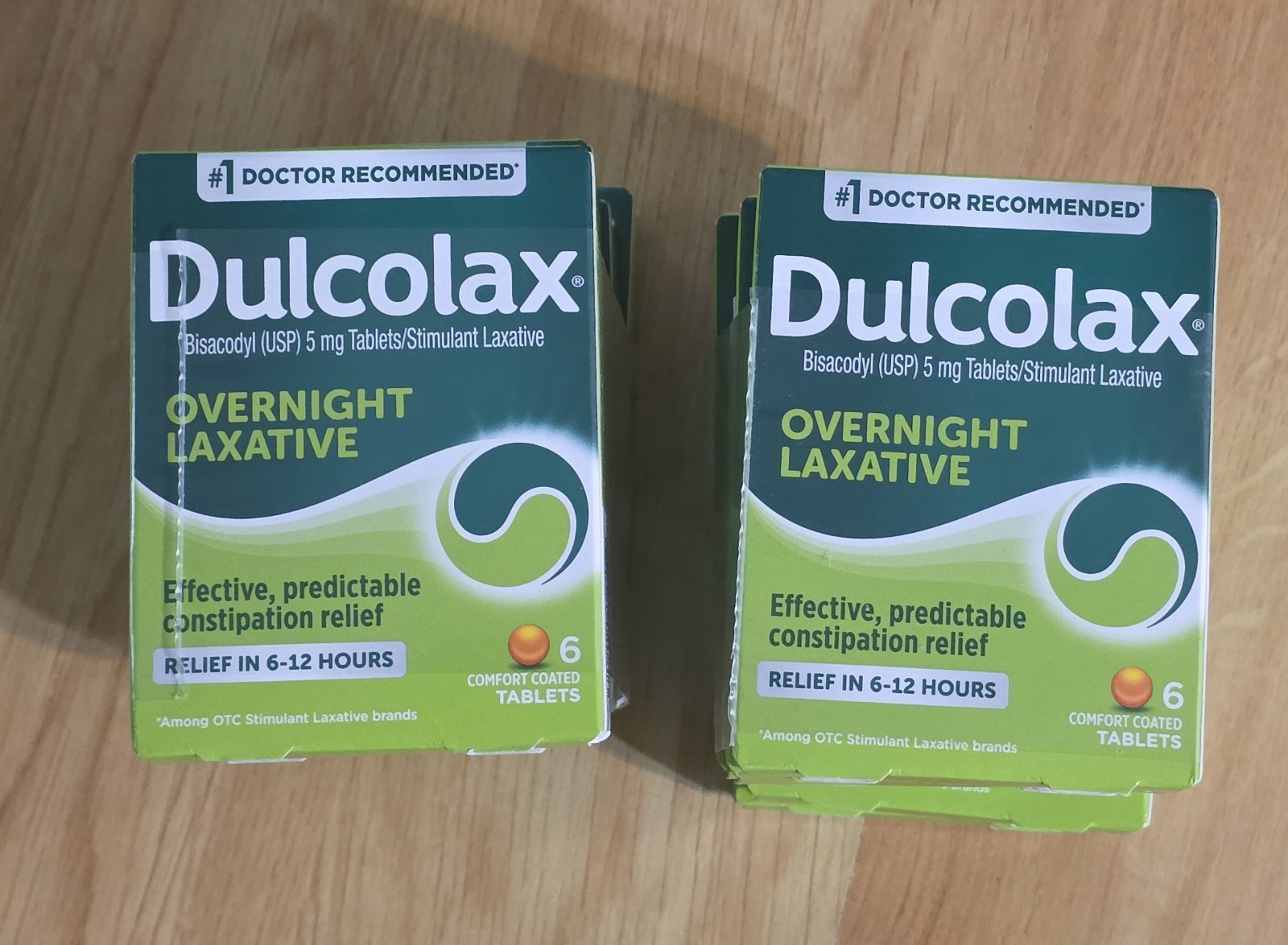 (12) Boxes Dulcolax Stimulant Laxative Overnight Relief 6 Tabs Per Box Exp 05/27