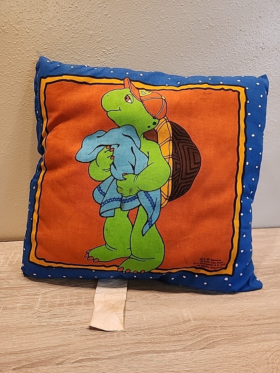 Vintage FRANKLIN TURTLE Double Sided Pillow (Fabric) Book Character