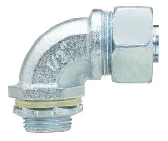 Appleton O-Z/G 4QS-9100, Liquidtight Flexible Conduit Connector, 1 90 Deg, 1 PC