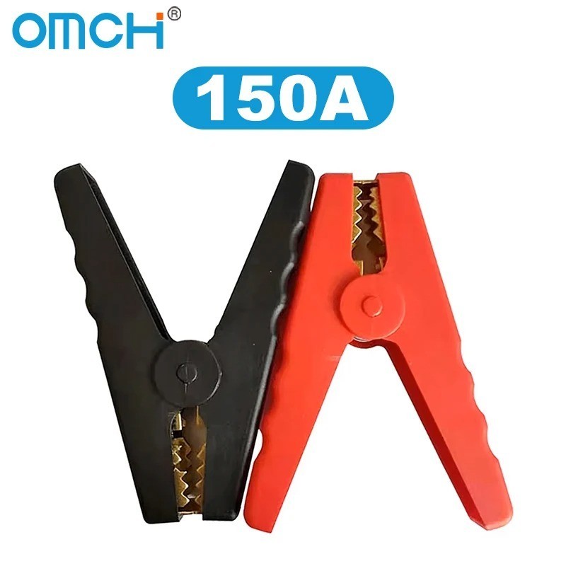 2PCS Car Alligator Clips Crocodile Clip Battery Test Clamps 150A Red Black