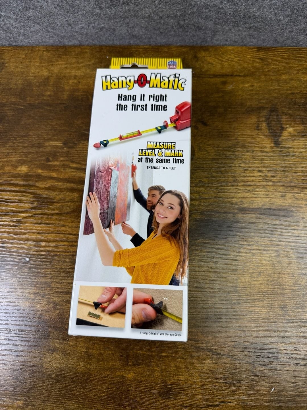 Hang-O-Matic All-in-One Picture Hanging Tool with Level and Tape Measure