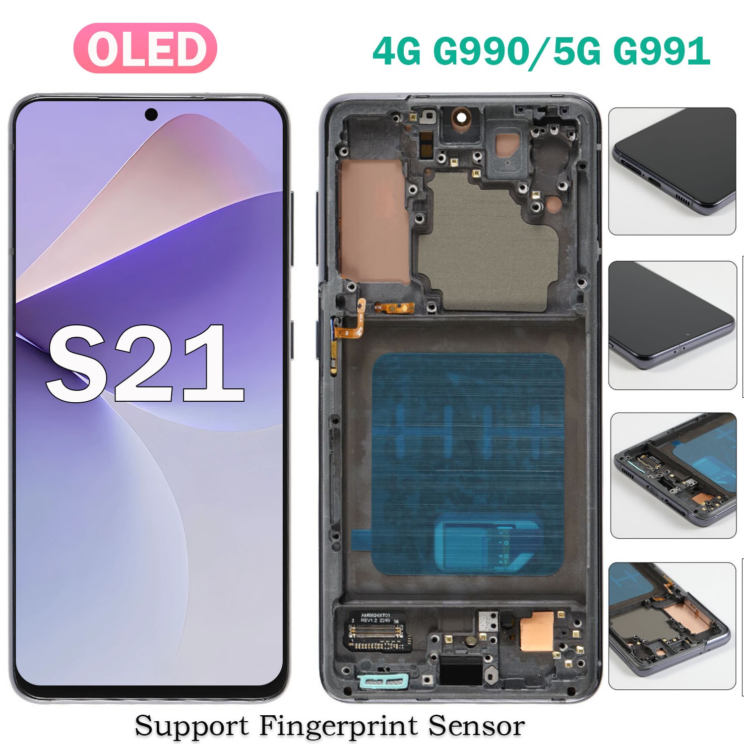 For Samsung Galaxy S21 5G G991 OLED Display LCD Touch Screen Replacement Gray US