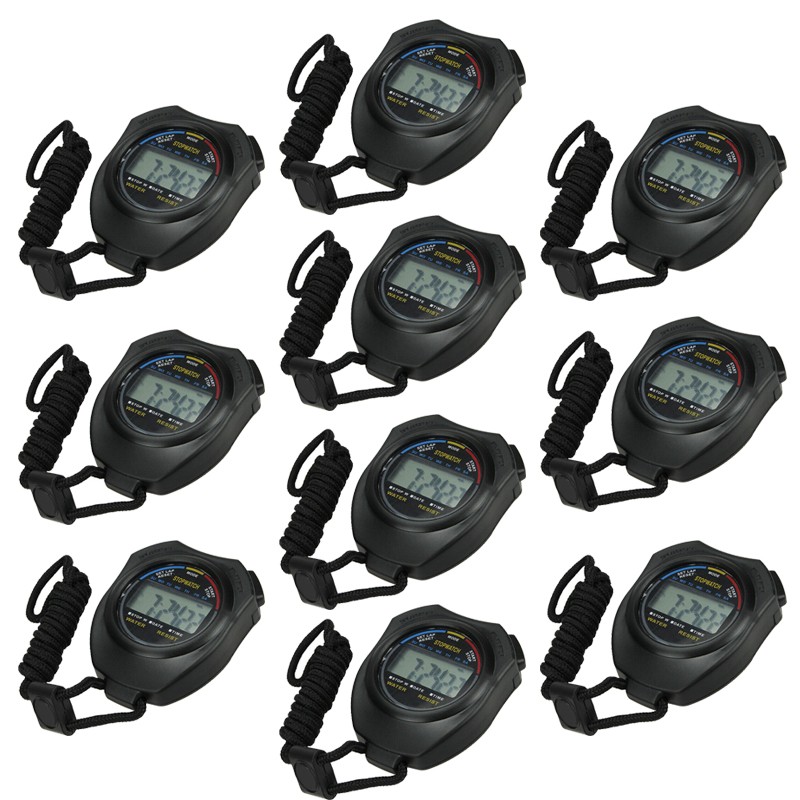 2x Professional Electronic LCD Timer Digital Sport Stopwatch Counter Timer US