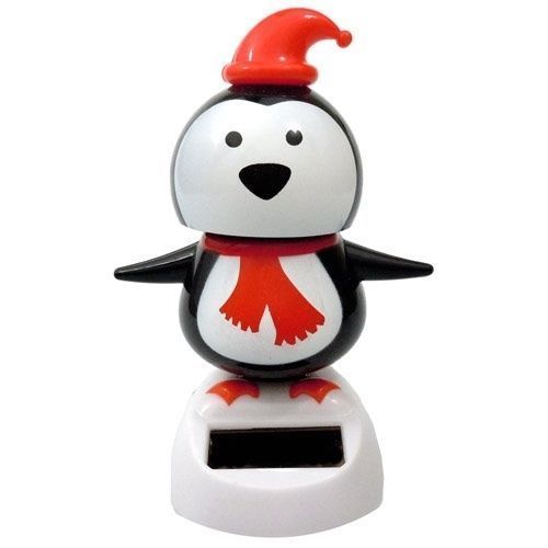 ~ Cute ~ Christmas Bobbling Wobbling Head Penguin Solar Toy