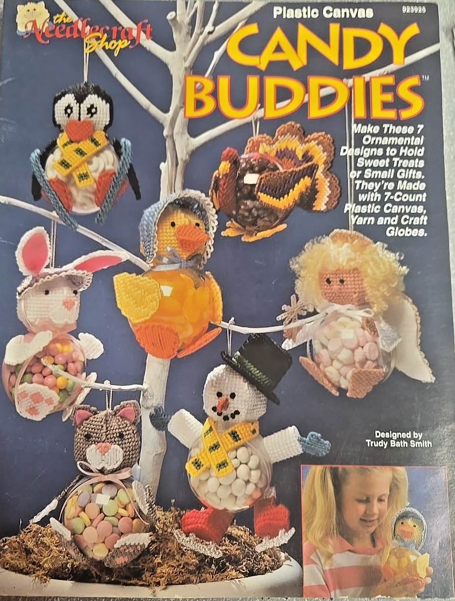 The Needlecraft Shop; CANDY BUDDIES: ORNAMENTAL DESIGNS: Plastic Canvas- NEW