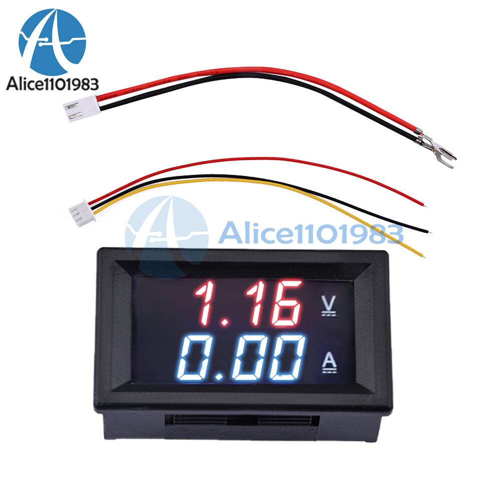 Digital Voltmeter Ammeter 100V 10A 50A 100A LED Display Amp Volt Current Meter