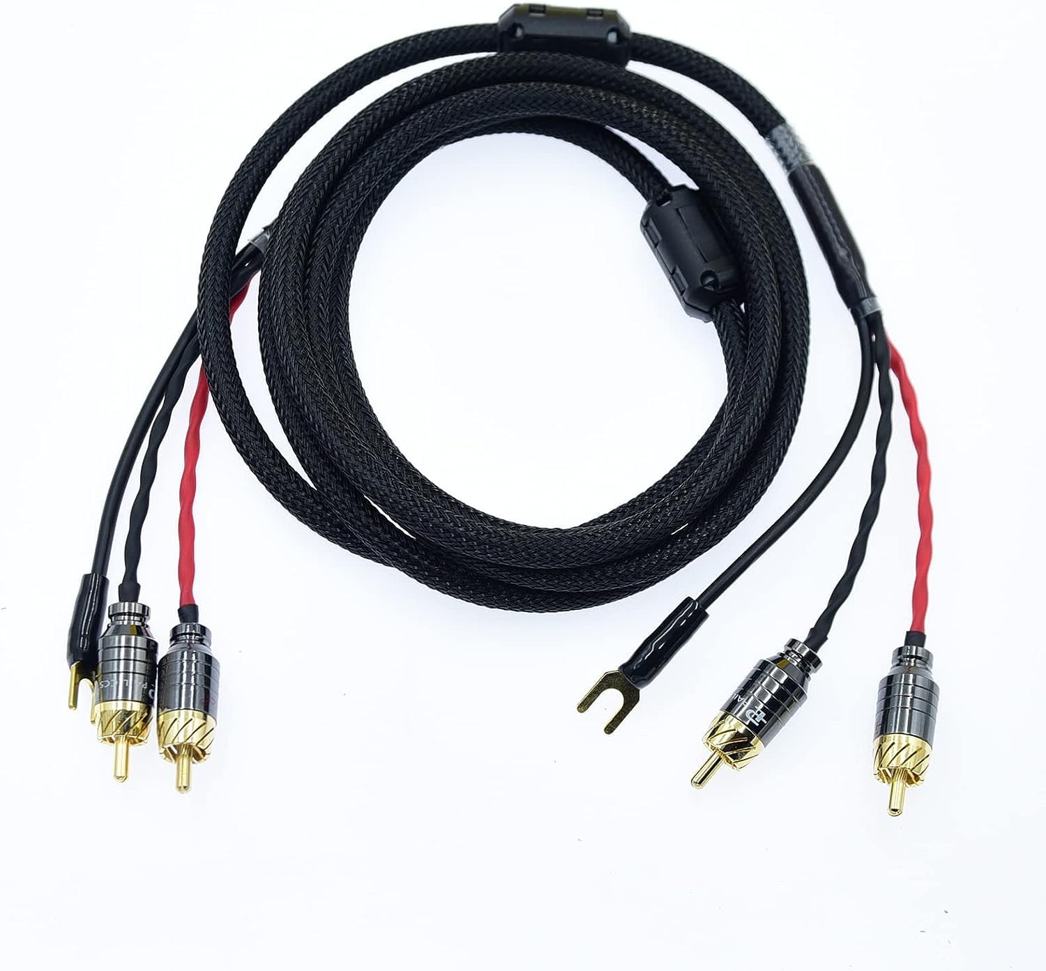 Ultra Low Noise Double Audio 2 RCA to Cable of 10ft, Black
