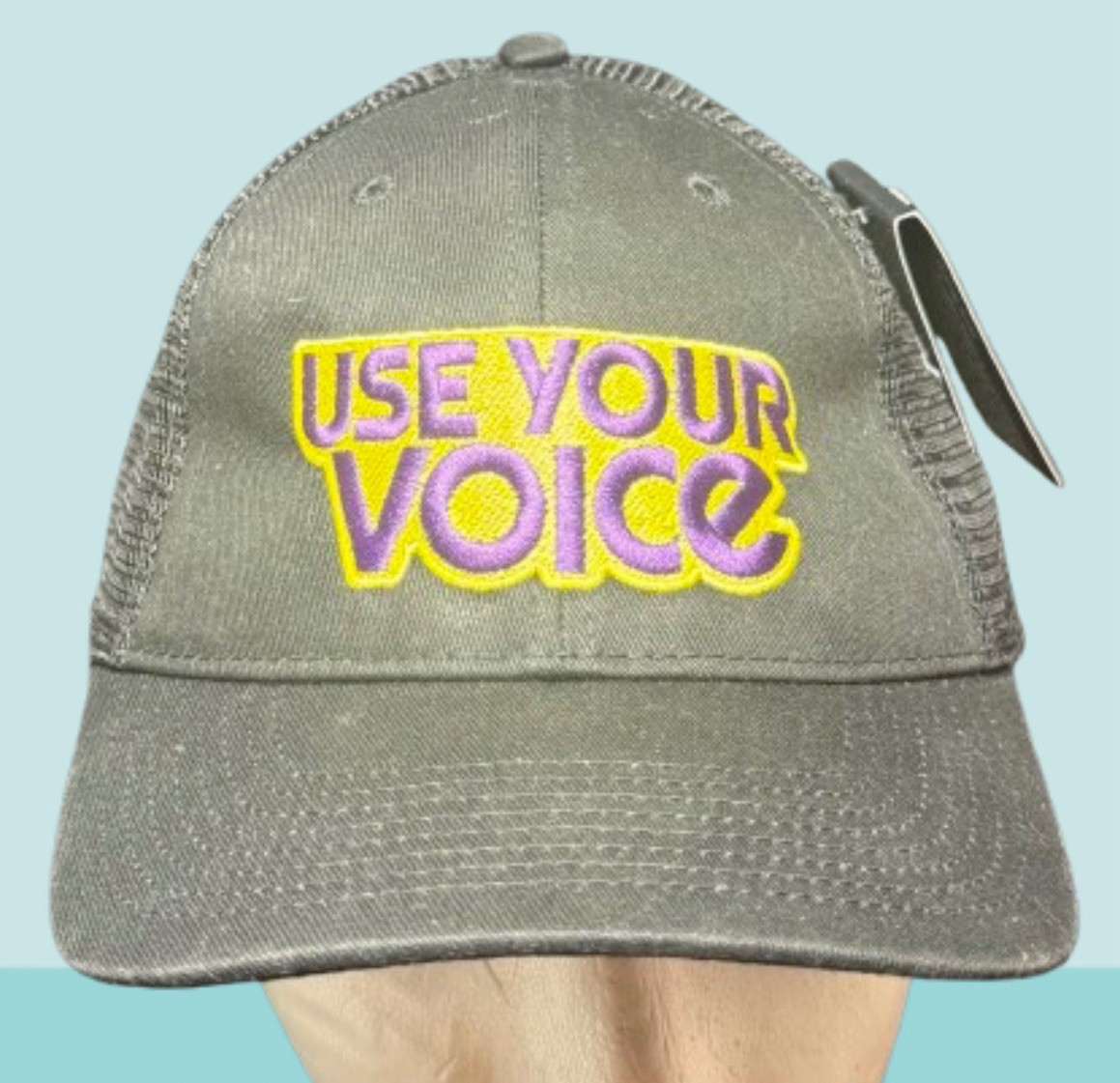 USE YOUR VOICE Black Truckers Mesh  Hat New With Tags Golf Cap