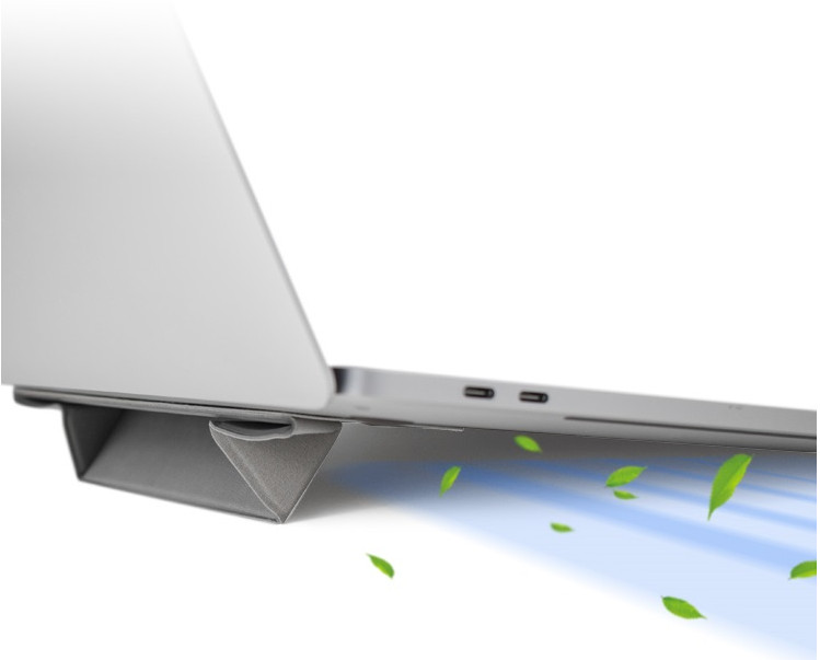 Flat Foldable Laptop Tablet Stand | Invisible Lightweight Laptop Stand In Black