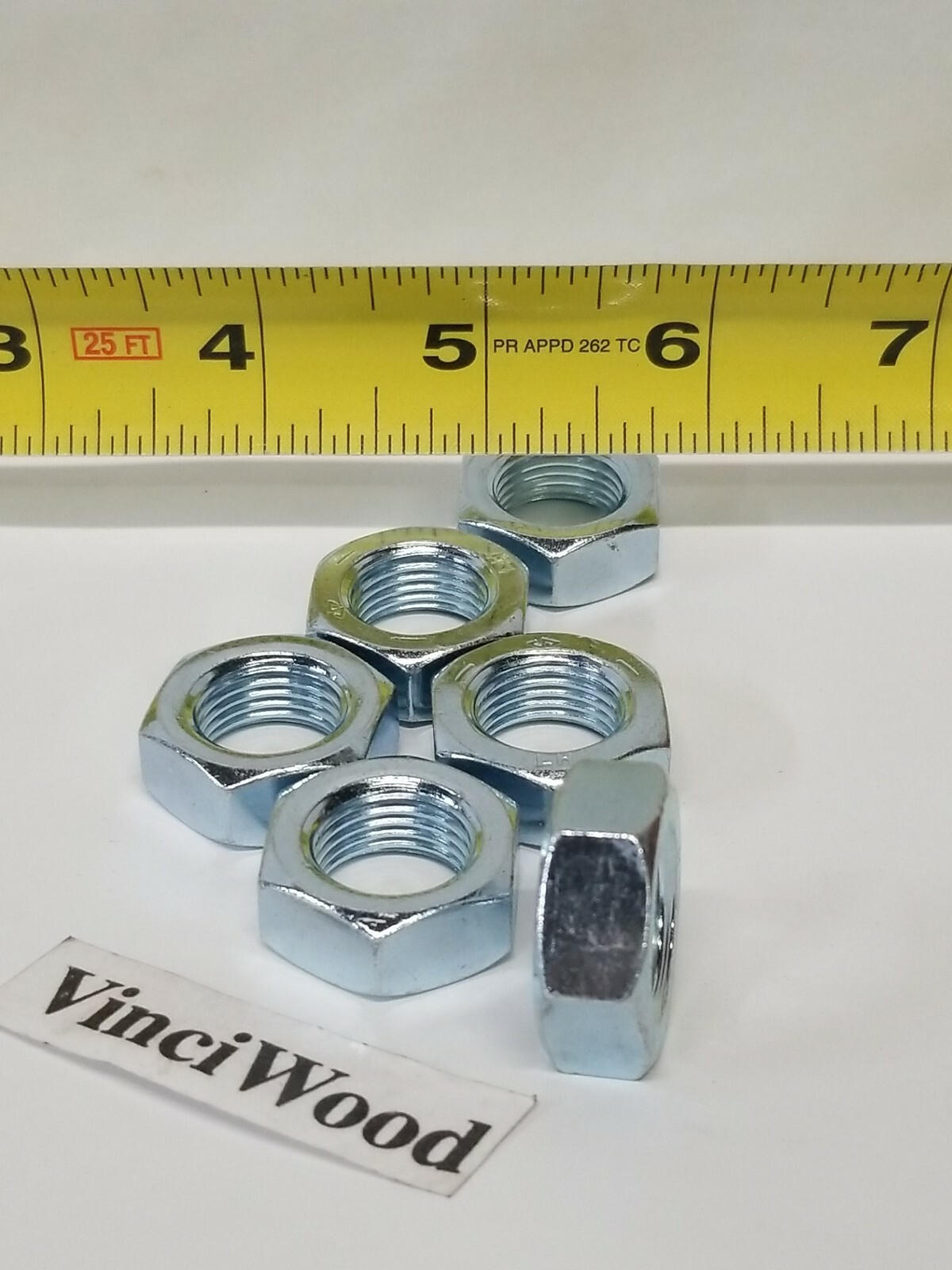 5/8-18 (Left Hand)(2 pieces) Jam Nut, Grade 5, Hex Jam Nut, Zinc Plated.