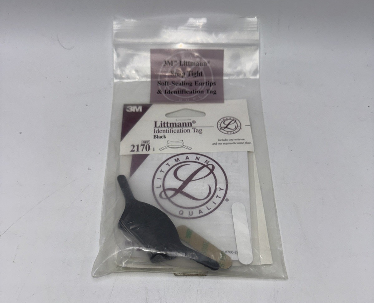 Littmann Stethoscope Identification ID Tag Black 3M 2170
