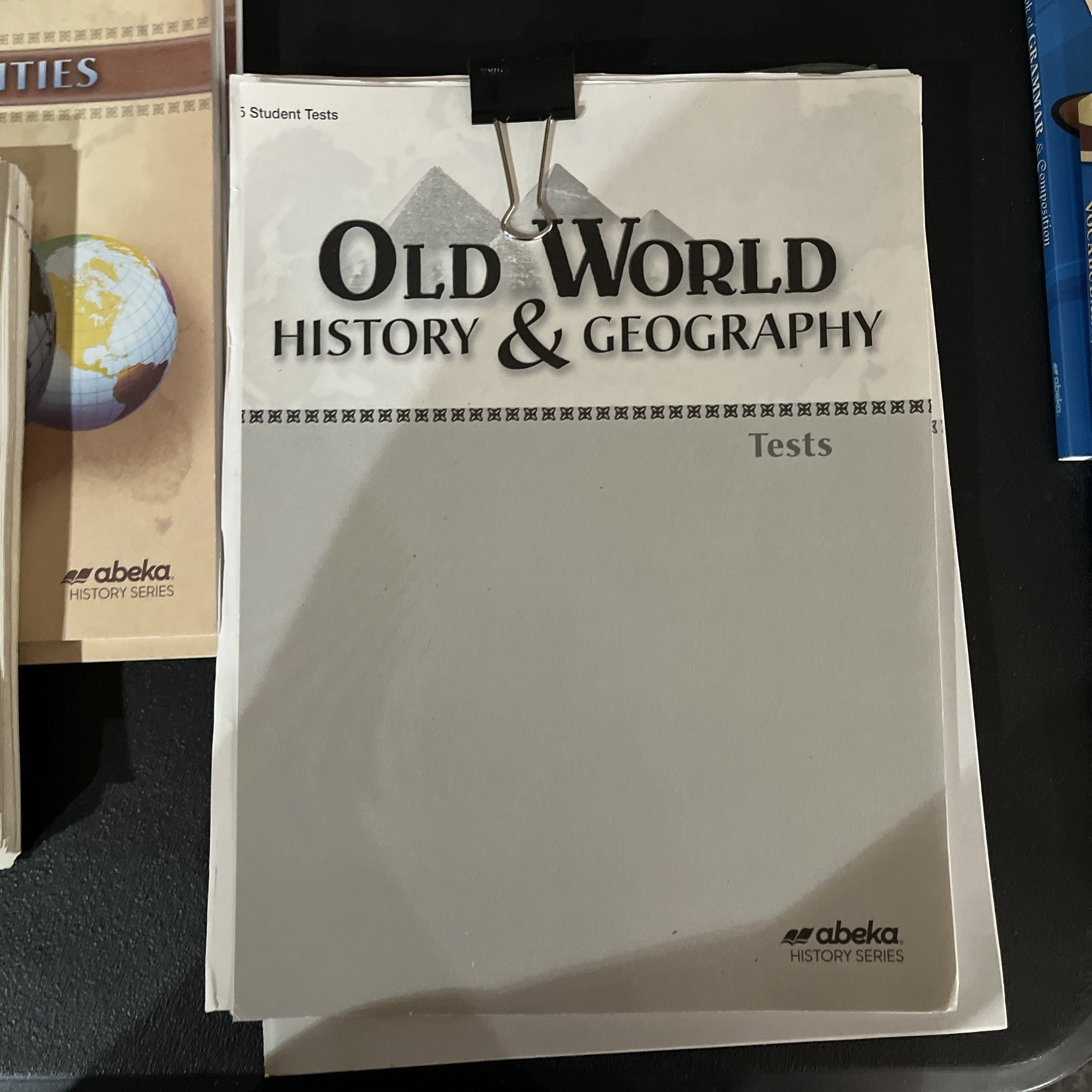 Abeka Old World History &  Geography 5 Student Tests Fourth Edition- Fifth Grade