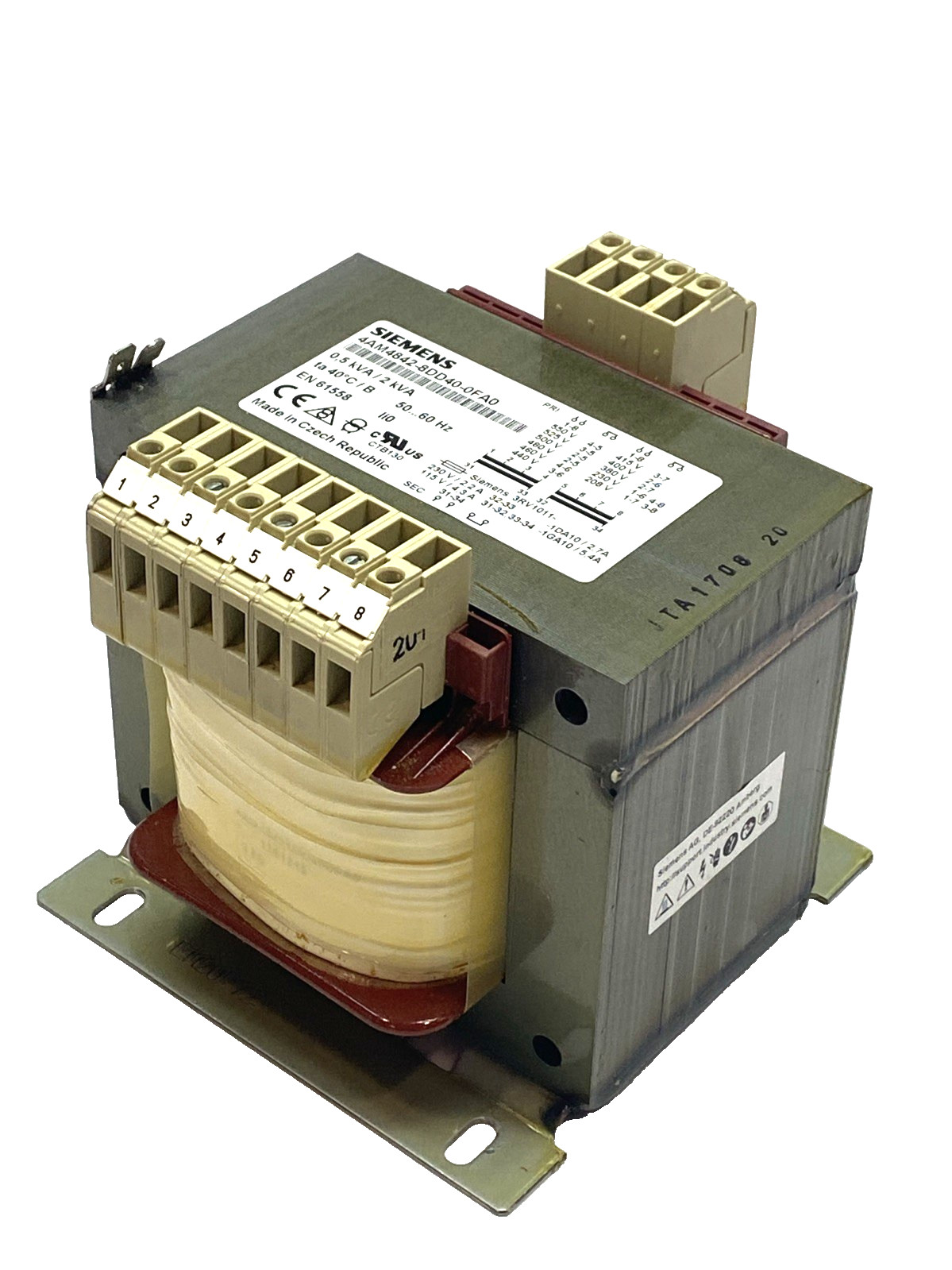 Siemens 4AM4842-8DD40-0FA0 Transformer Multi-Tap 208-550VAC