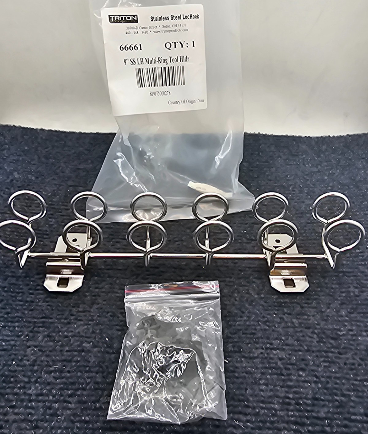(QTY 2) Triton Products 66661: 9 In. W Stainless Steel Multi-Ring Tool Holder