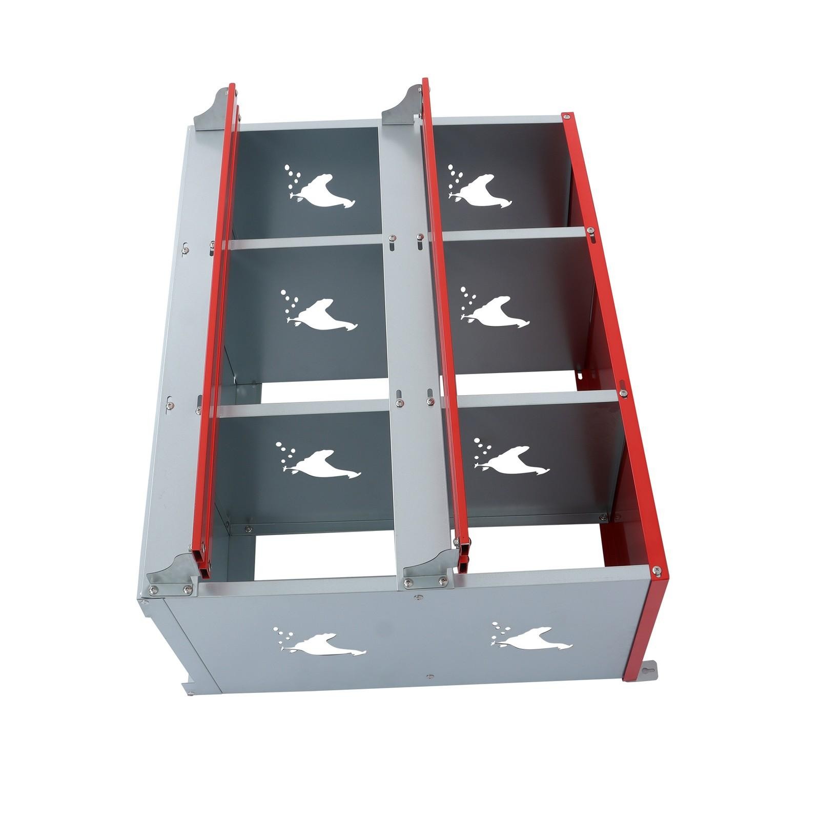 6 Compartment Heavy Nesting Box Chicken Nesting Box 6 Room Metal Nesting Red