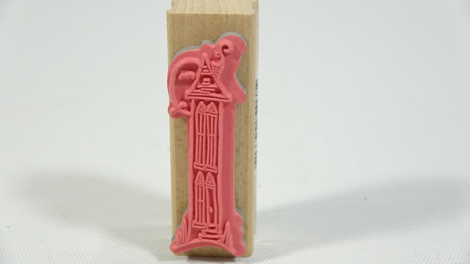 2007 Hampton Art Kolette Hall Vertical Haunted House Rubber Stamp
