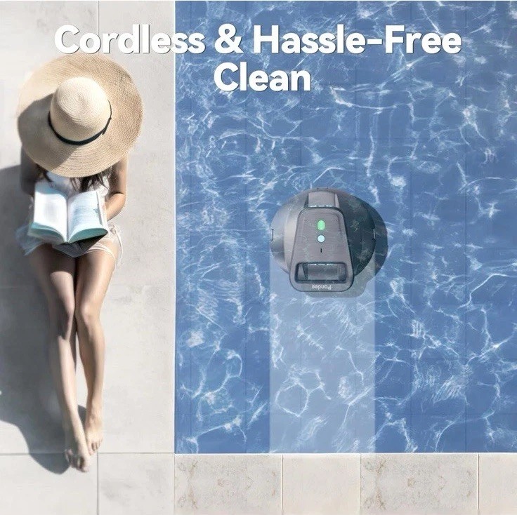 Poundee X1 Robotic Pool Vacuum Cordless Pool Cleaner With 120mins No Charger