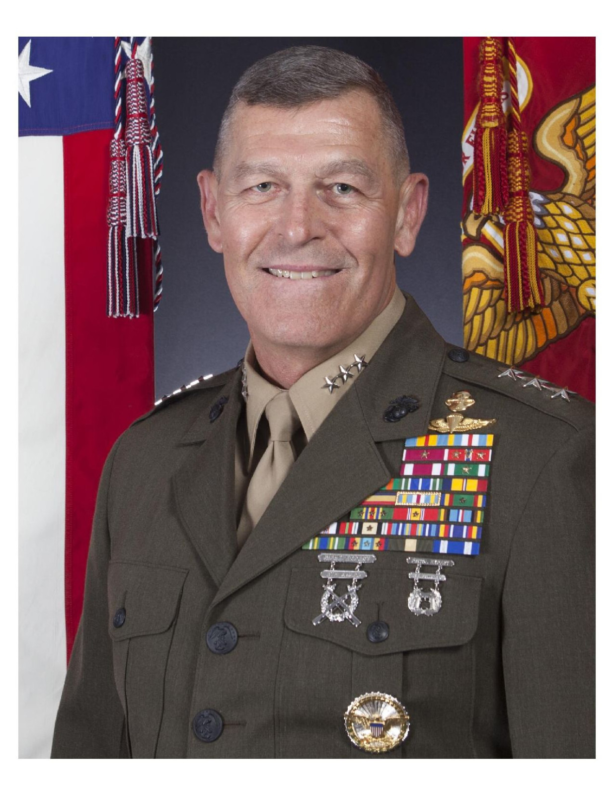 United States Marine General George W. Smith, Jr.  8x10 Photo On 8.5" x 11"