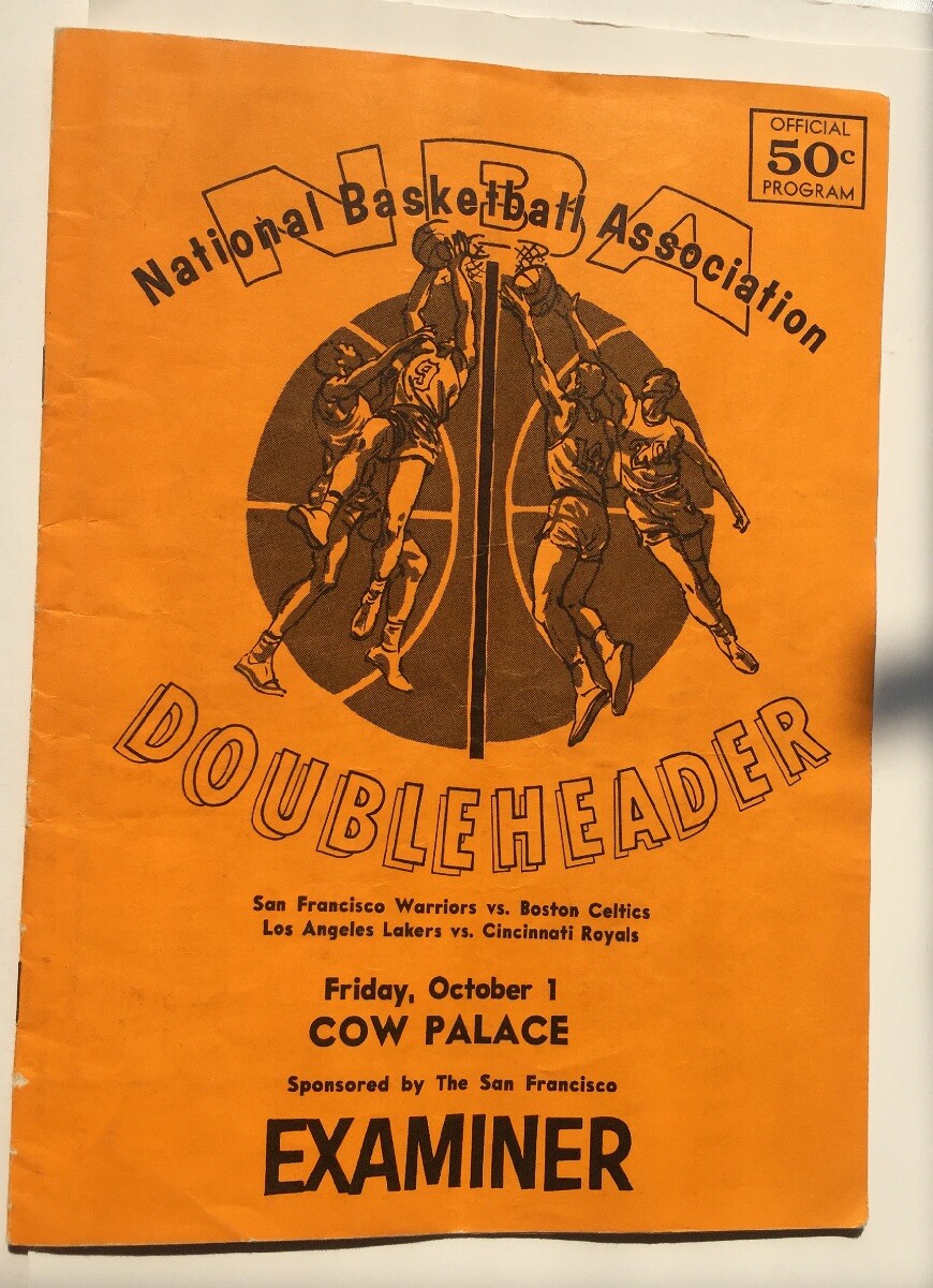 1965 NBA Double Header Sponsored By The SF Examiner Warriors Vs Celtics