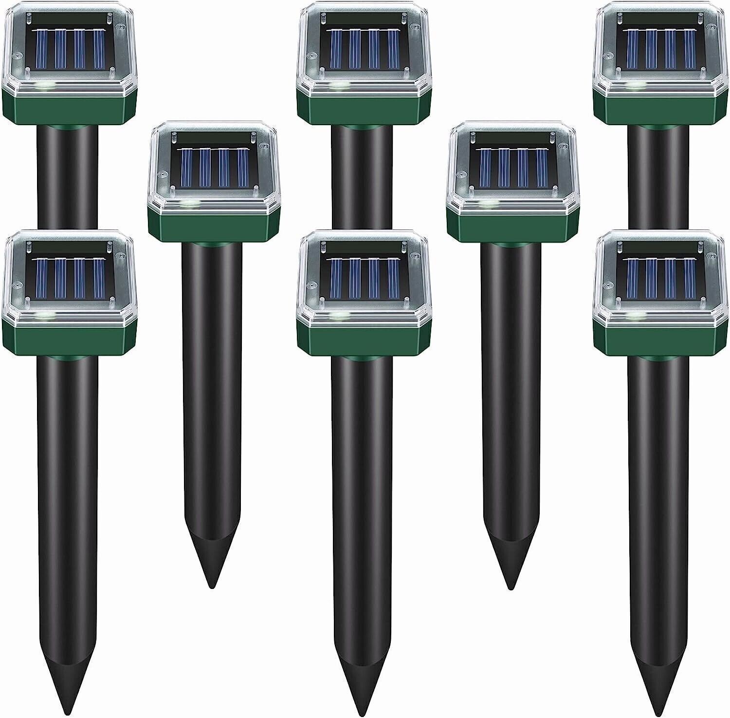 16 pack Solar Power Ultrasonic Repellent Mice Gopher Mole Pest Snake Repeller
