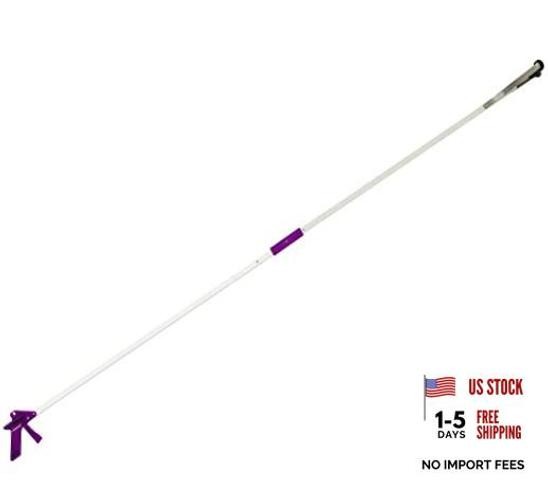 Reacher Grabber Tool X-Long 80" Aluminum Suction Cup Jaw, Foldable Pink