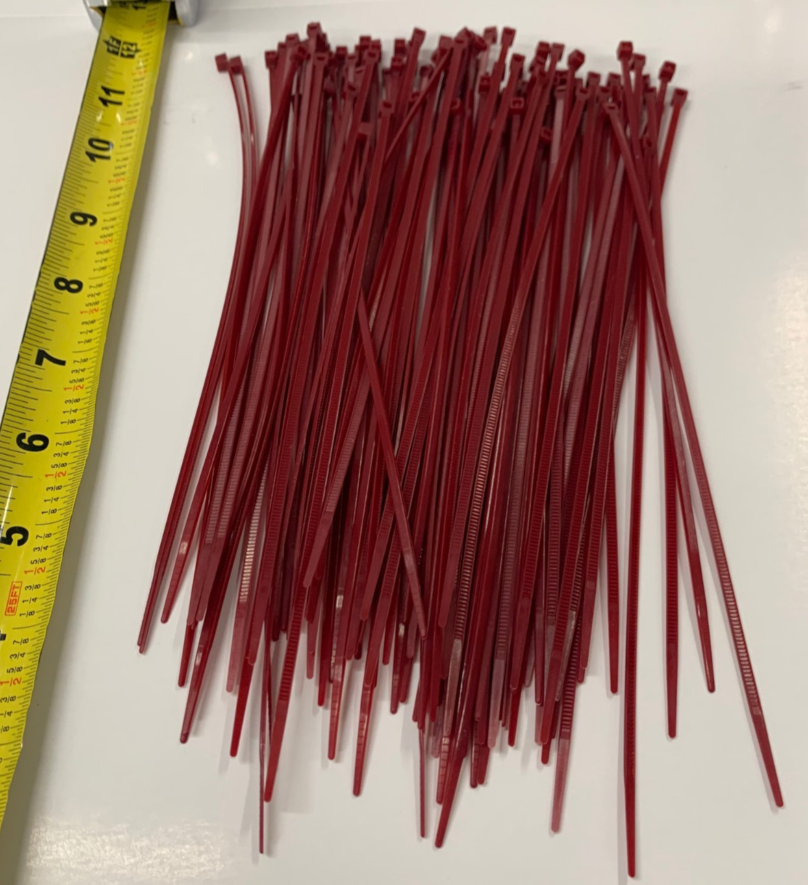 1000 pcs 8" Air Handling Plenum Rated Cable Tie, Burgundy, 10 bags of 100